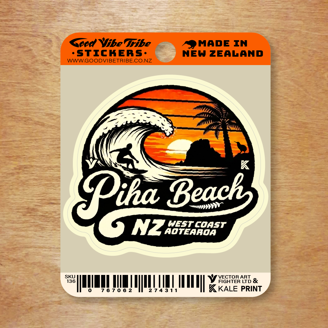 Piha Beach - Retro